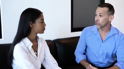 Petite Ebony Teen Enjoying Sex