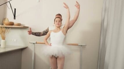 Cute Petite Ballerina Tight Pussy Stretched