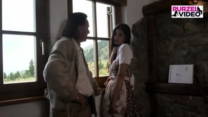 Purzel Video: Taeglich Juckt Die Lederhose - German Country Girl In Dirndl Gets Lederhosen Lesson | Pussy Licking, Facefucking & Outdoor Cumshot | Purzel Film