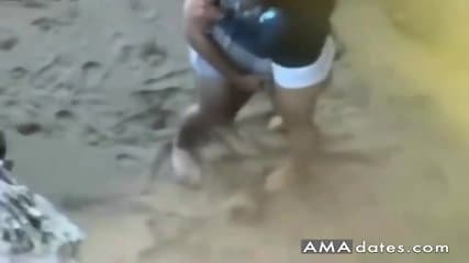Quick and Hard fuck on the Beach