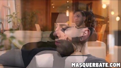 Handsome muscular stud jerking off his big thick cock